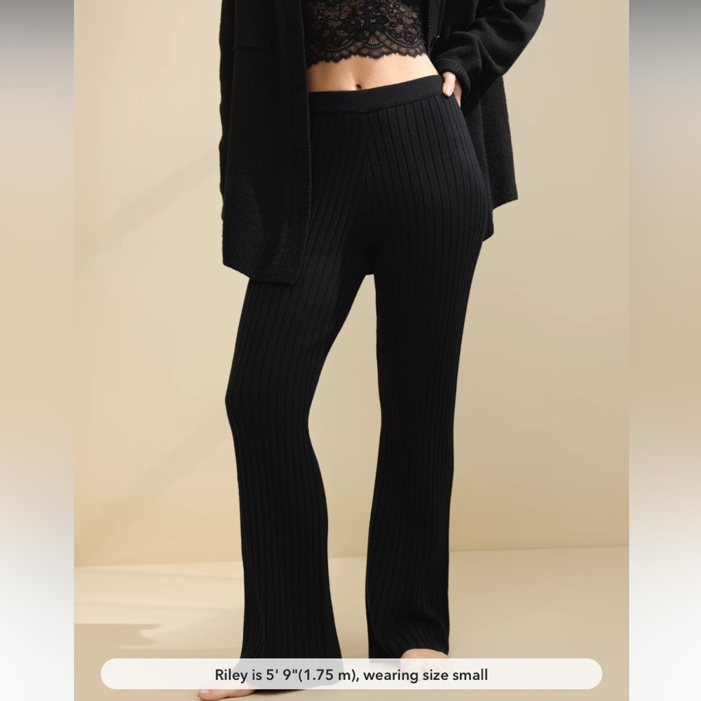 Aerie Black Flare Boot Cut Pants